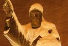 تمثال مار شربل statue St Charbel Shady Eid under snow sous Neige